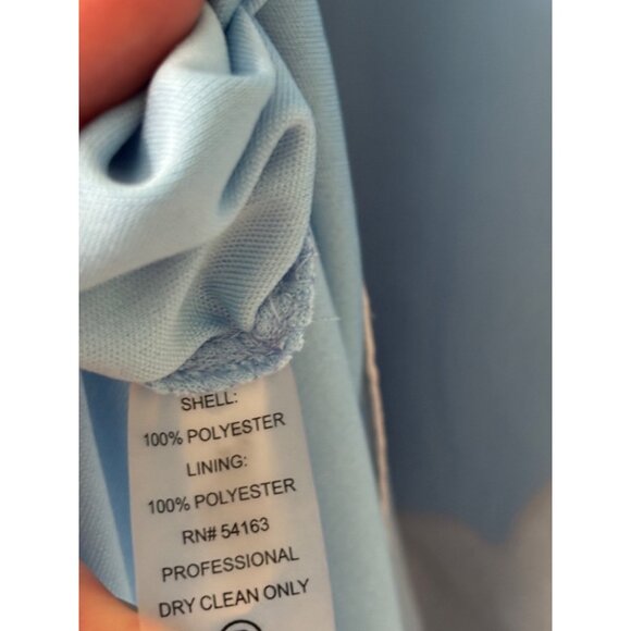 Calvin Klein Womens Sheer Floral Sleeveless Mini Dress Size 6P Blue & White - Picture 6 of 10